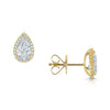 Berry's 18ct Yellow Gold GIA Certificated Pear Cut Diamond Halo Stud Earrings - Berry's Jewellers