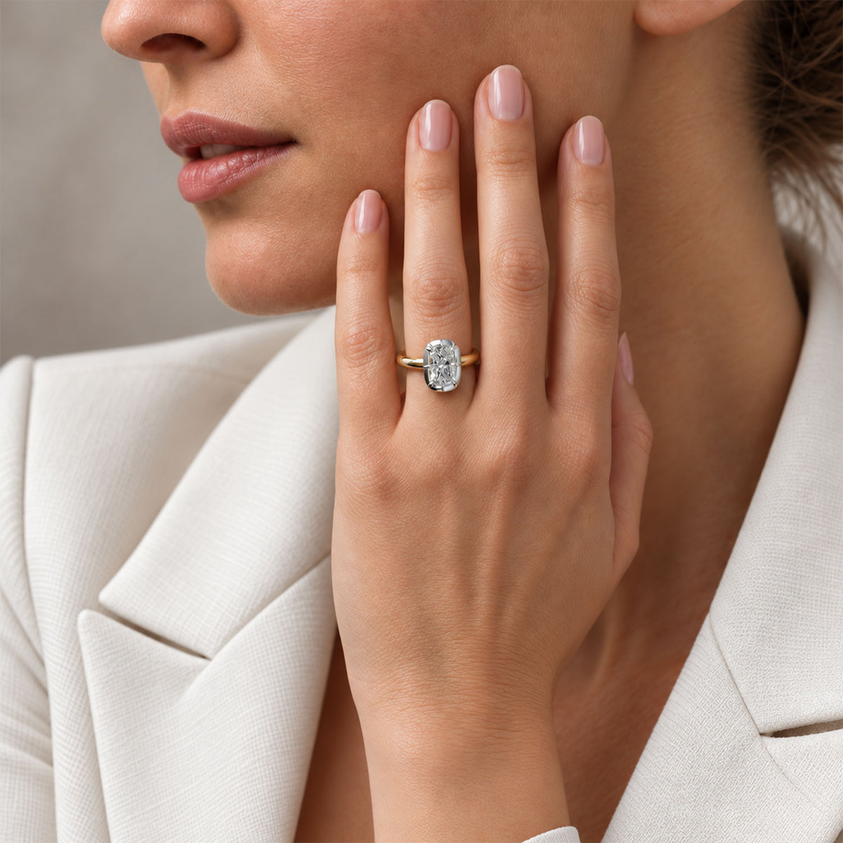 Berry's 18ct Yellow Gold And Platinum Cushion Cut Solitaire Diamond Ring - Berry's Jewellers