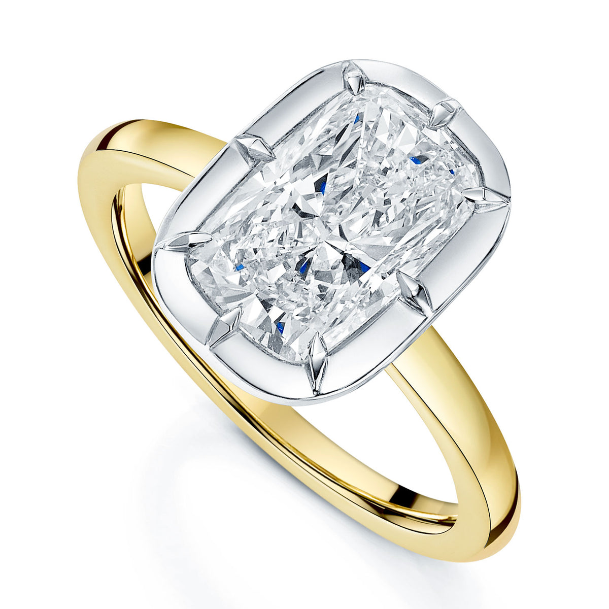 Berry's 18ct Yellow Gold And Platinum Cushion Cut Solitaire Diamond Ring - Berry's Jewellers