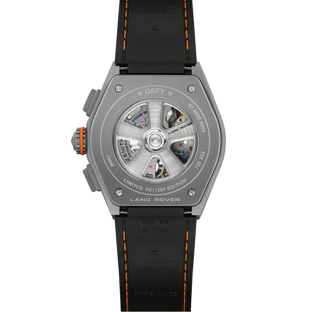 ZENITH DEFY 21 44mm Land Rover Limited Edition Rubber Strap Watch - Berry's Jewellers
