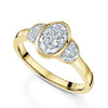 Berry's 18ct Yellow Gold Oval Cut And Half Moon Cut Diamond Three Stone Ring - Berry's Jewellers