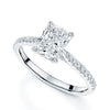 Berry's Platinum GIA Certificated Radiant Cut Diamond Ring With Diamond Shoulders - Berry's Jewellers