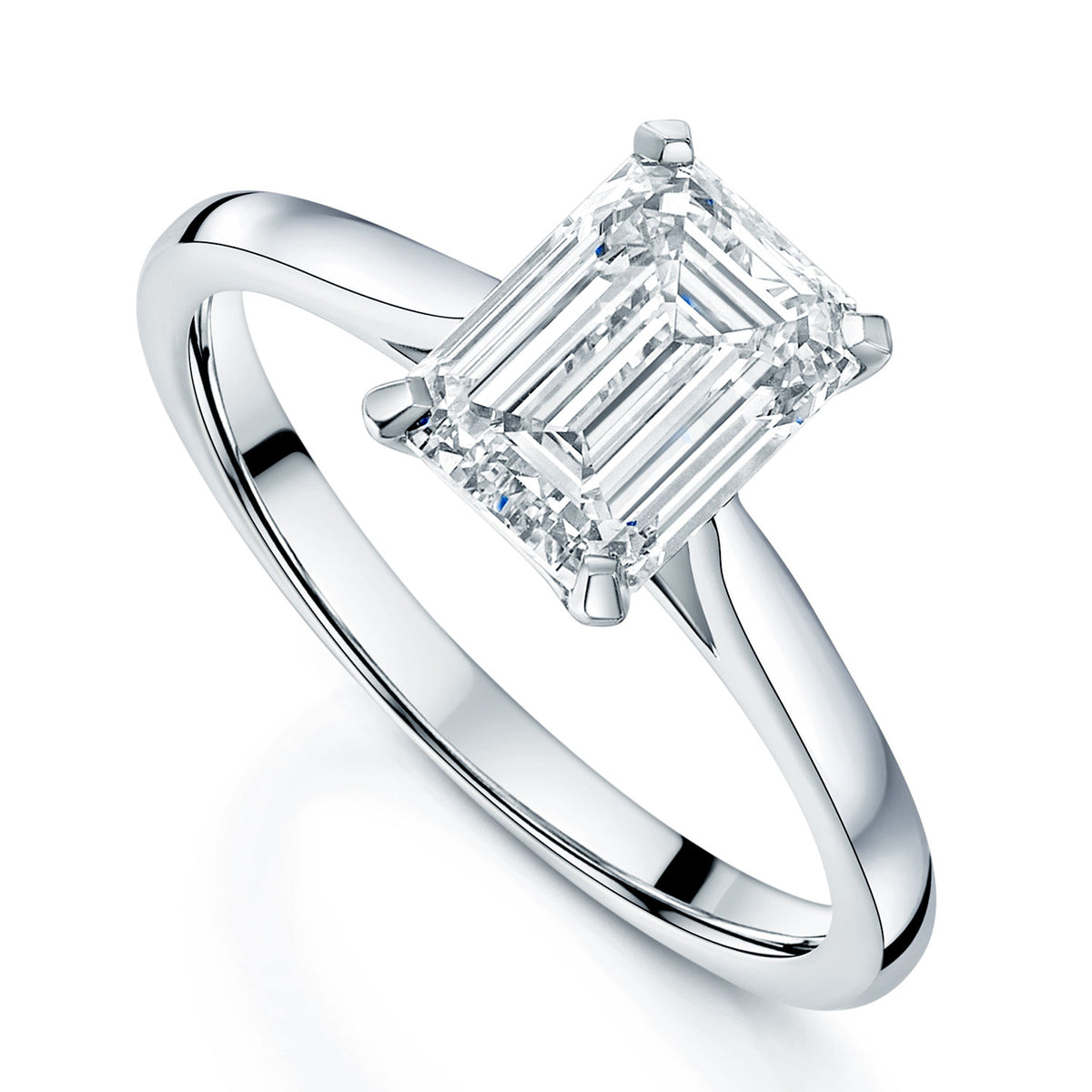 Berry's Platinum GIA Certified Emerald Cut Diamond Ring - Berry's Jewellers