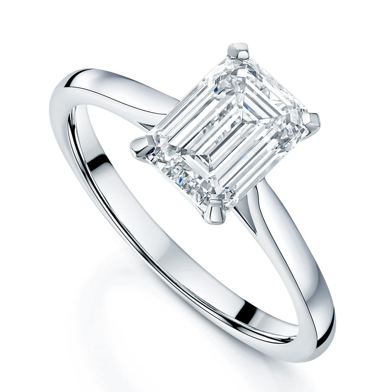Berry's Platinum GIA Certified Emerald Cut Diamond Ring - Berry's Jewellers