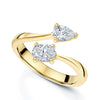 18ct Yellow Gold Toi Et Moi Pear And Oval Cut Diamond Two Stone Ring