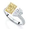 Berry's Platinum Toi et Moi Fancy Yellow Diamond and White Diamond Ring - Berry's Jewellers