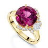 18ct Yellow Gold Umbalite Garnet and Diamond Ring