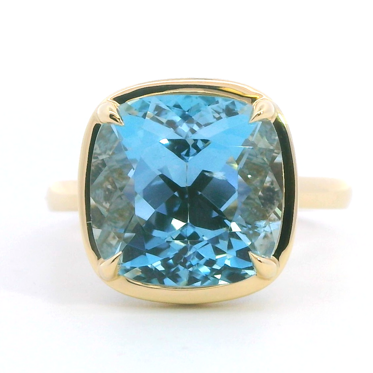 aquamarine gold dress Berry's Yellow Ring 9993-V30115AQR-YG spring break