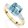 18ct Yellow Gold Aquamarine And Diamond Ring