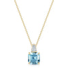 18ct Yellow Gold Aquamarine And Diamond Pendant