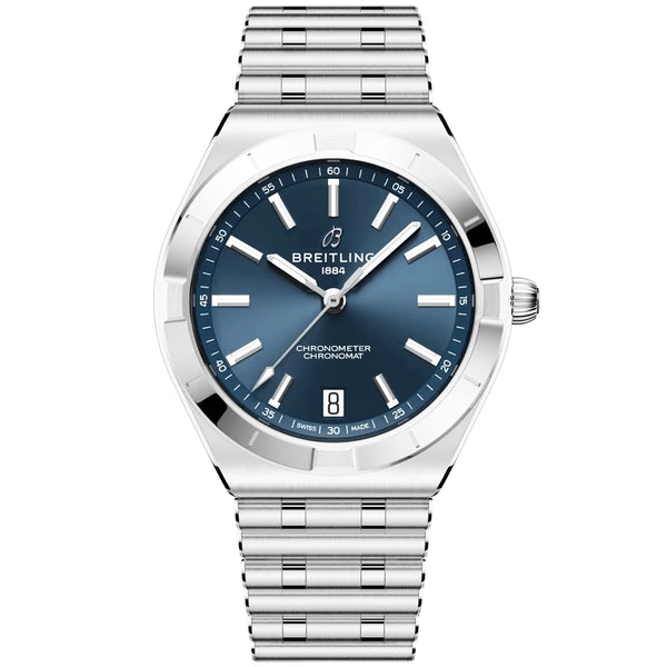 Breitling Chronomat 36mm Blue Dial Automatic Bracelet Watch - Berry's Jewellers