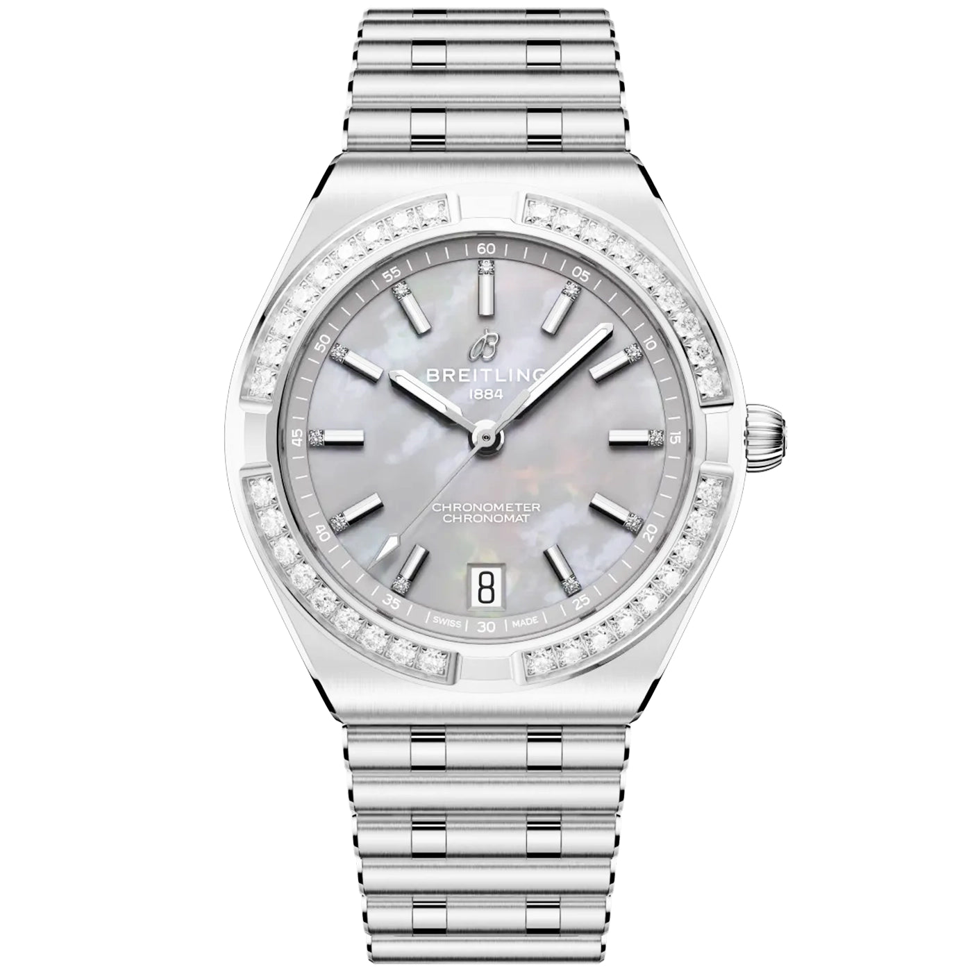 Chronomat 36mm Tahitian Mother of Pearl Diamond Dial Automatic Watch