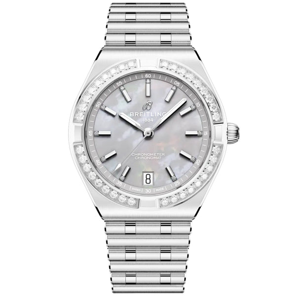 Chronomat 36mm Tahitian Mother of Pearl Diamond Dial Automatic Watch