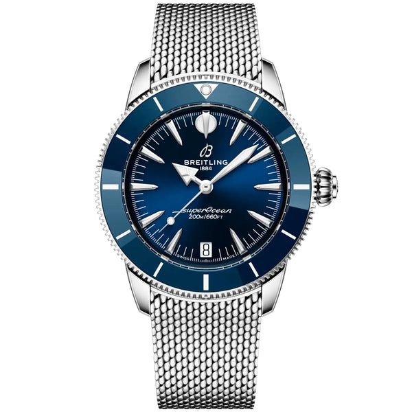 Breitling Superocean Heritage 36mm Blue Dial Bracelet Watch - Berry's Jewellers