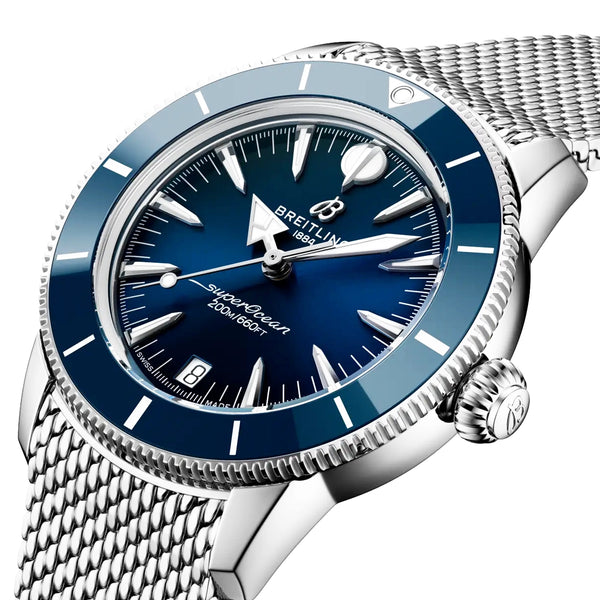 Breitling Superocean Heritage 36mm Blue Dial Bracelet Watch - Berry's Jewellers