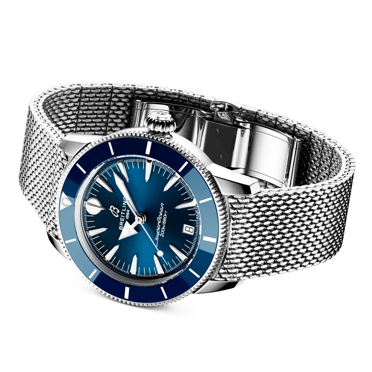 Breitling Superocean Heritage 36mm Blue Dial Bracelet Watch - Berry's Jewellers
