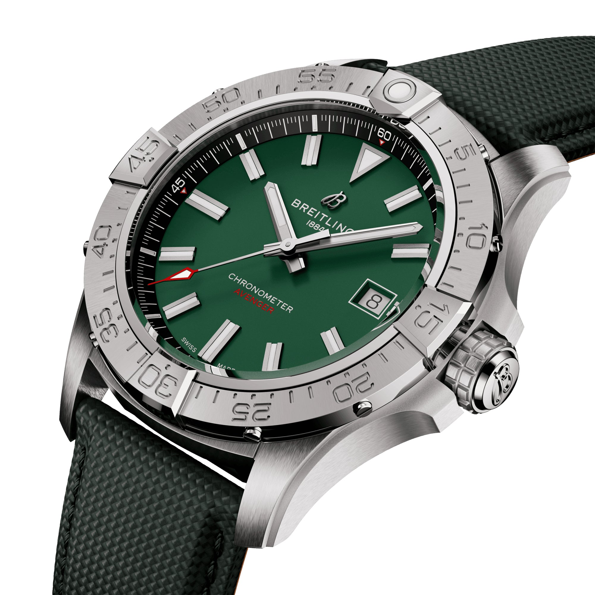 Avenger 42mm Green Dial Automatic Strap Watch