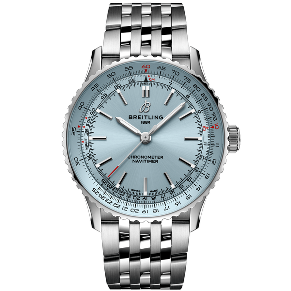 Breitling Navitimer 41mm Ice Blue Dial Mens Automatic Bracelet Watch - Berry's Jewellers