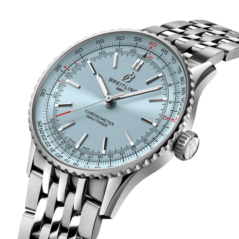 Breitling Navitimer 41mm Ice Blue Dial Mens Automatic Bracelet Watch - Berry's Jewellers