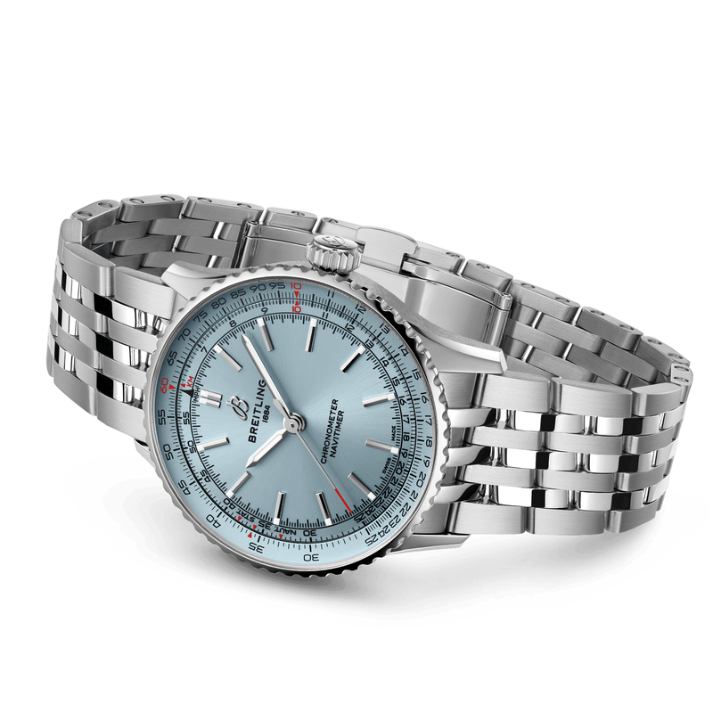 Breitling Navitimer 41mm Ice Blue Dial Mens Automatic Bracelet Watch - Berry's Jewellers
