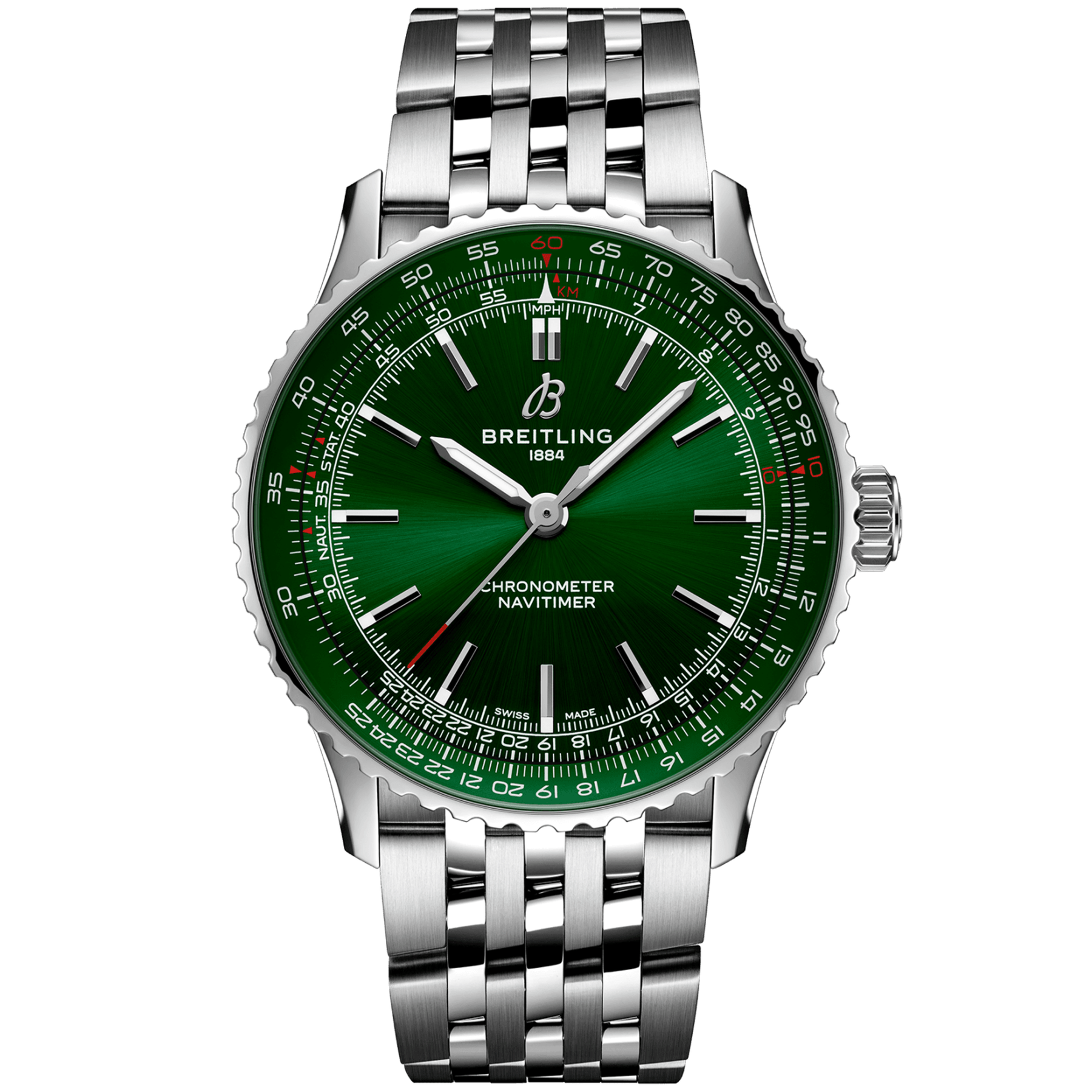 Breitling Navitimer 41mm Green Dial Watch A17329371L1A1