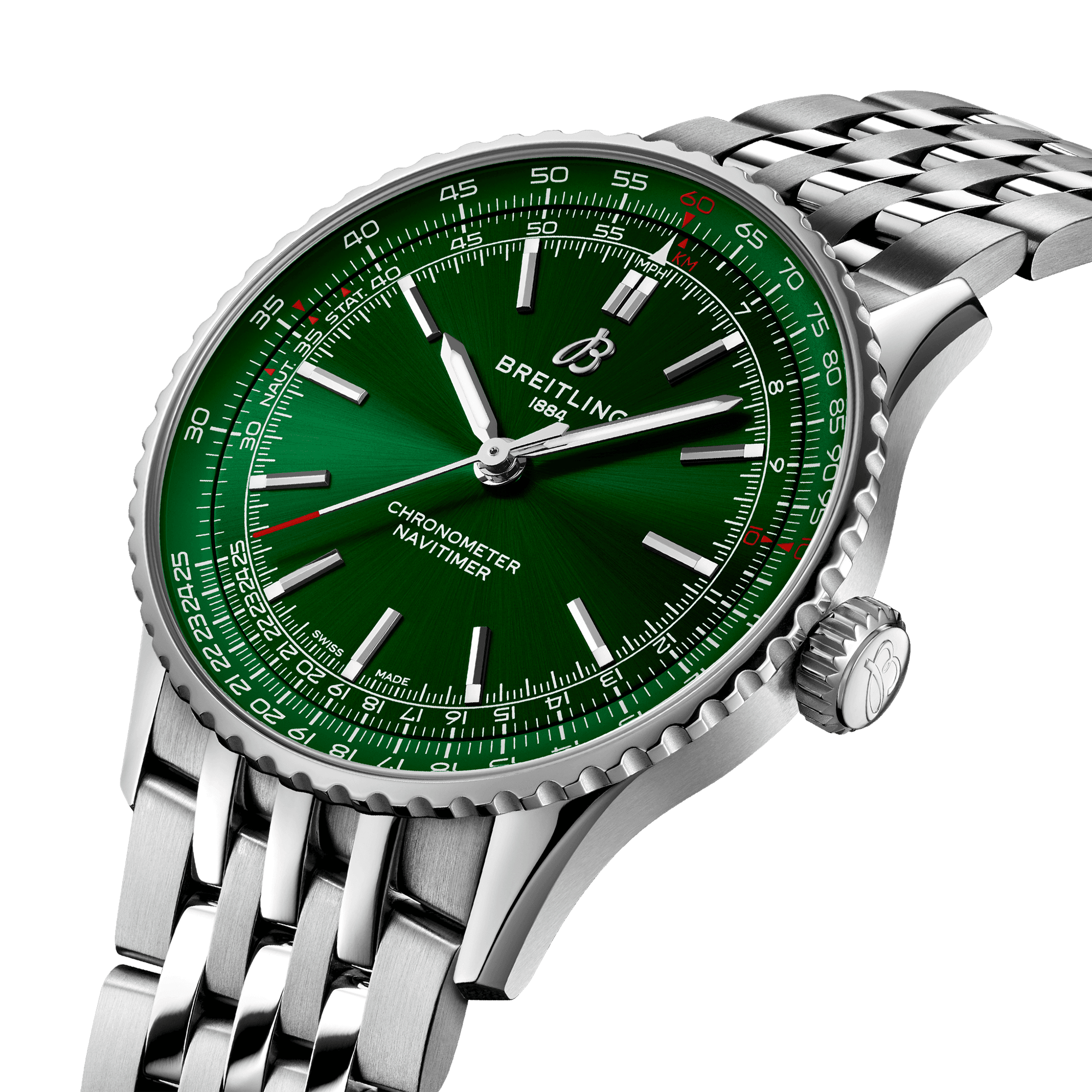 Navitimer 41mm Green Dial Men's Automatic Bracelet Watch
