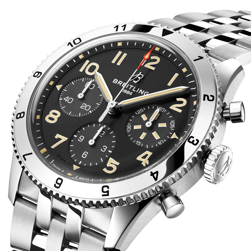 Classic AVI P-51 Mustang 42mm Chronograph Automatic Bracelet Watch