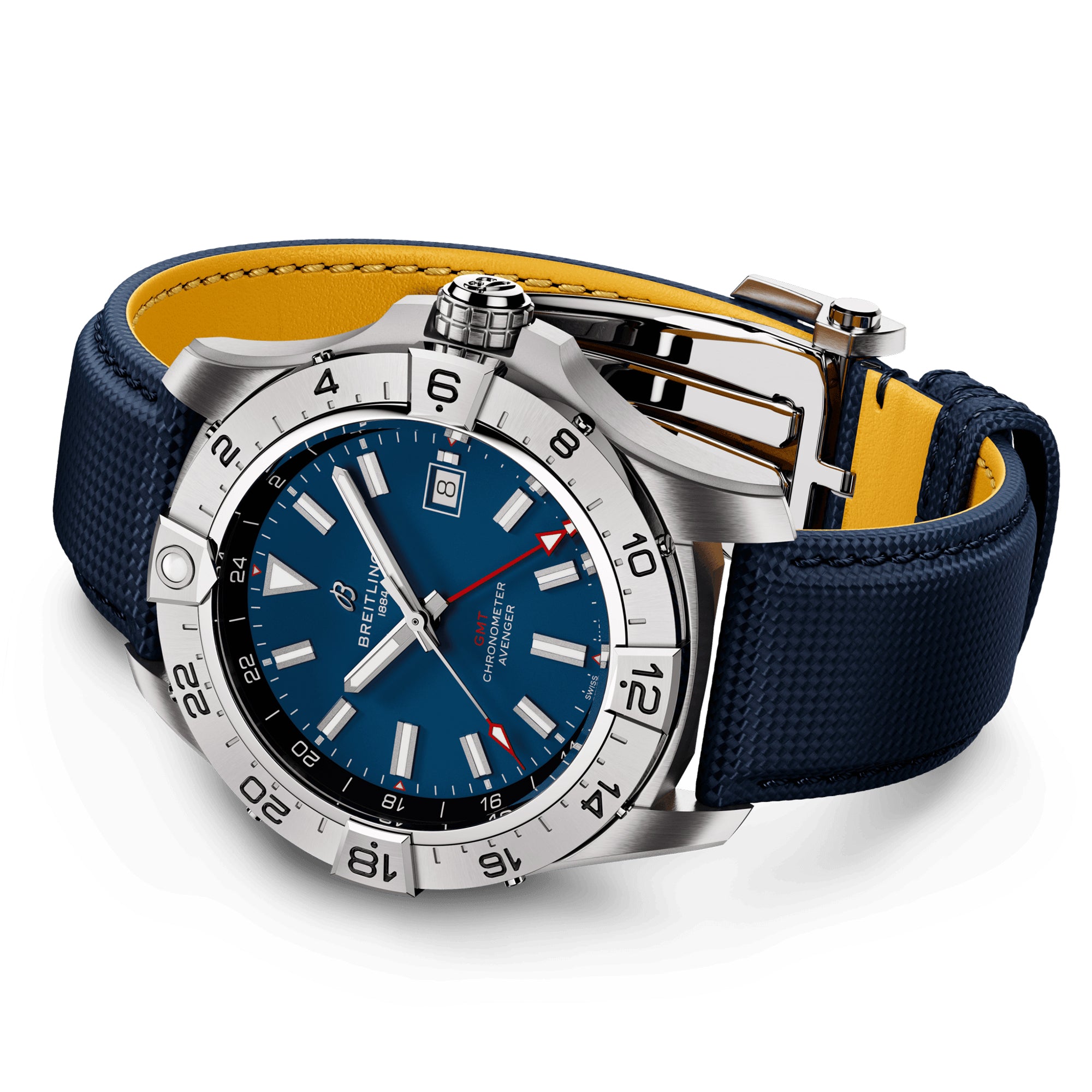 Avenger GMT 44mm Blue Dial Automatic Strap Watch