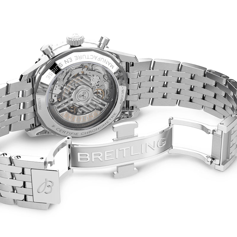 Breitling Navitimer 43mm Silver/Black Dial Mens Chronograph Bracelet Watch - Berry's Jewellers