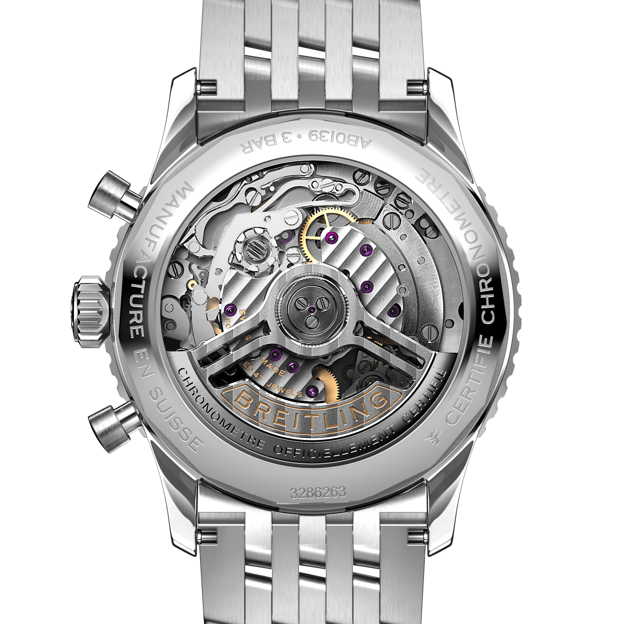 Navitimer 41mm Silver/Gold Dial Men's Chronograph Bracelet Watch