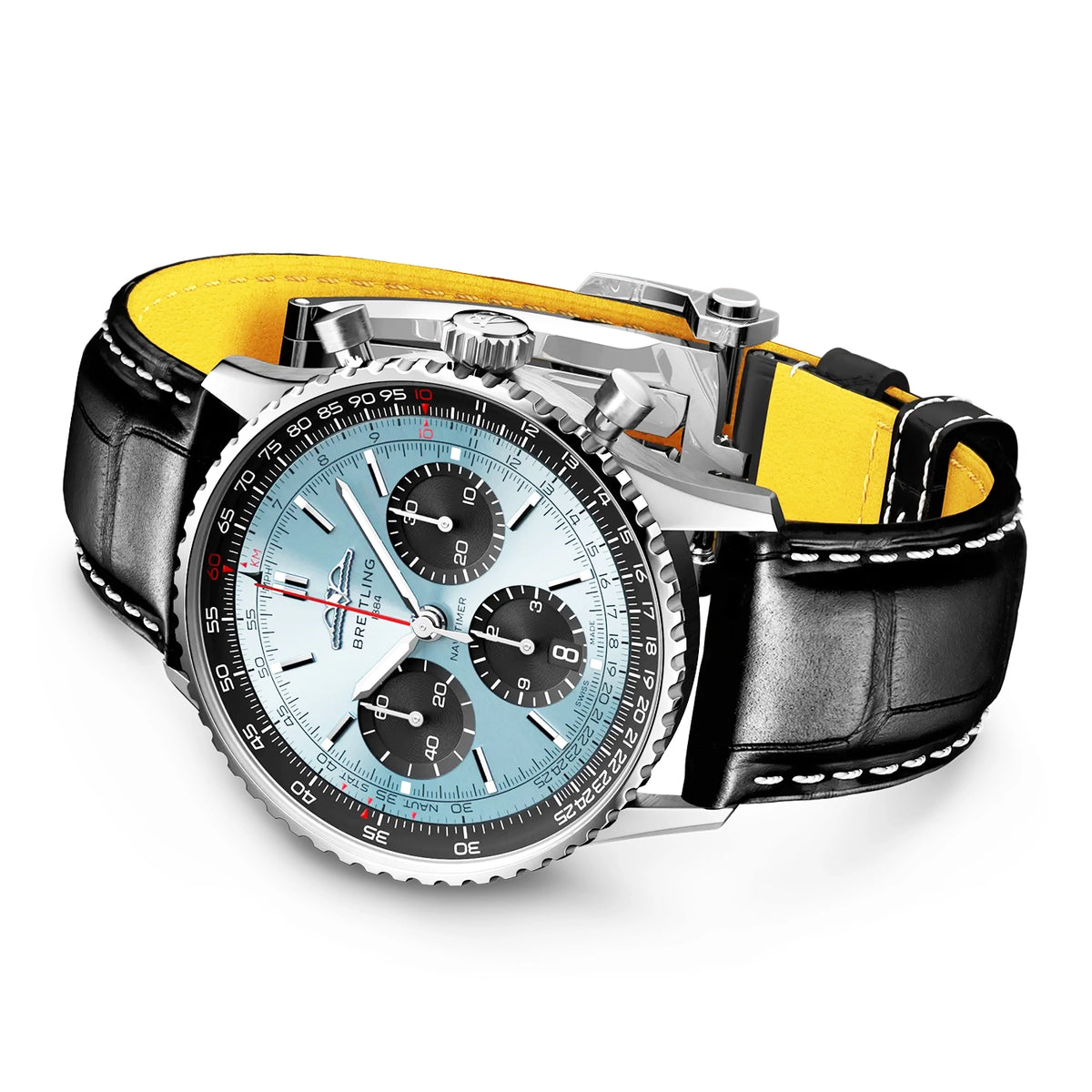 Breitling Navitimer 41mm Ice Blue Dial Automatic Chronograph Strap Watch - Berry's Jewellers
