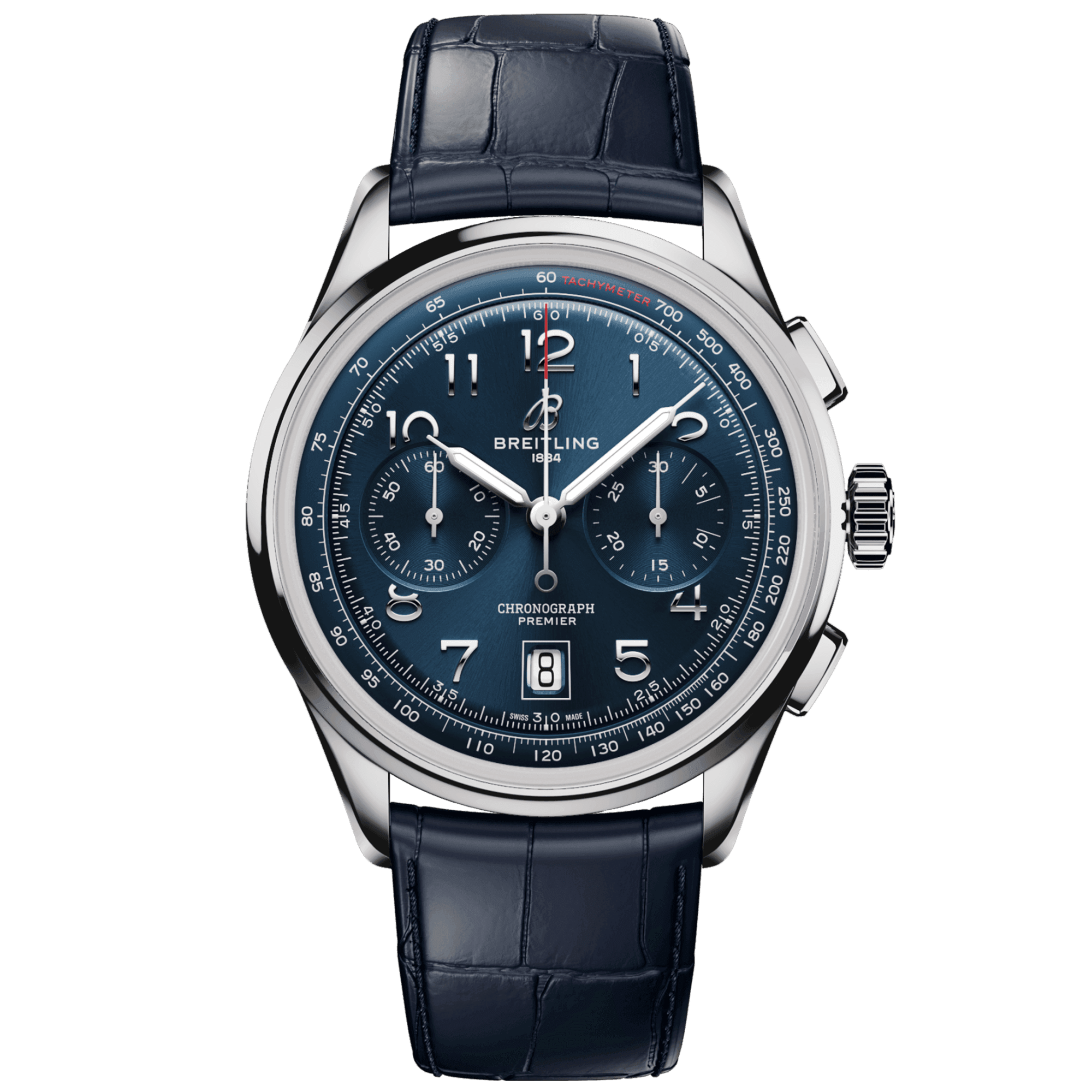 Premier B01 42mm Blue Dial Automatic Chronograph Strap Watch