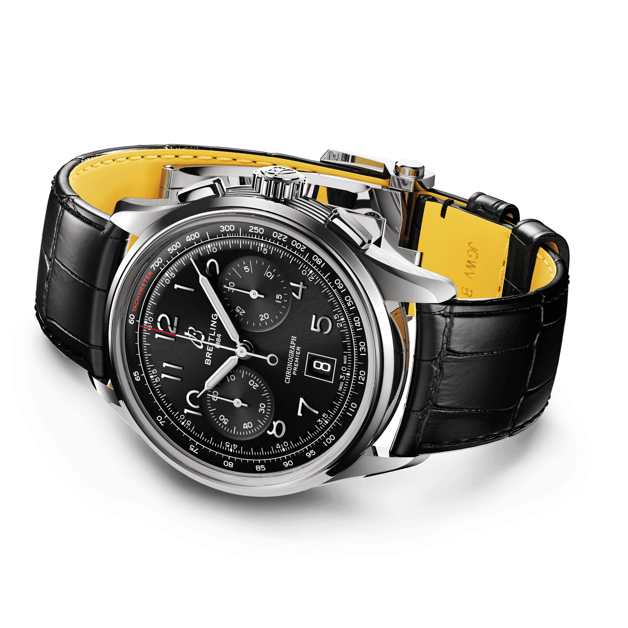 Premier B01 42mm Black Dial Automatic Chronograph Strap Watch
