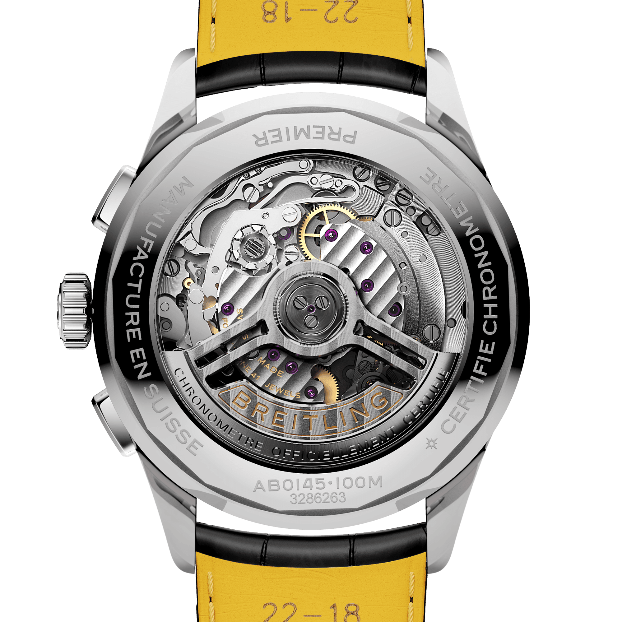 Premier B01 42mm Black Dial Automatic Chronograph Strap Watch