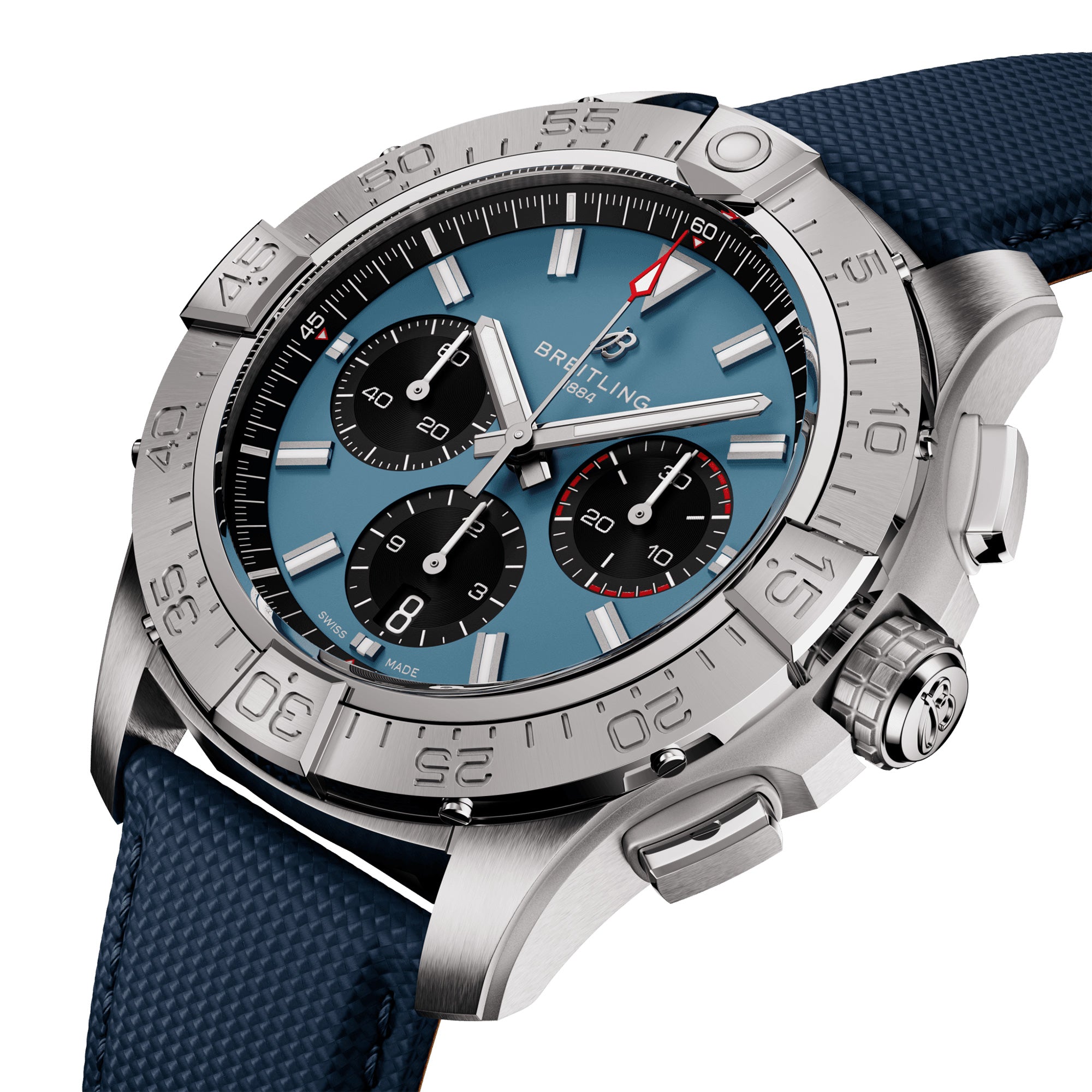 Avenger 44mm Blue Dial Automatic Chronograph Strap Watch