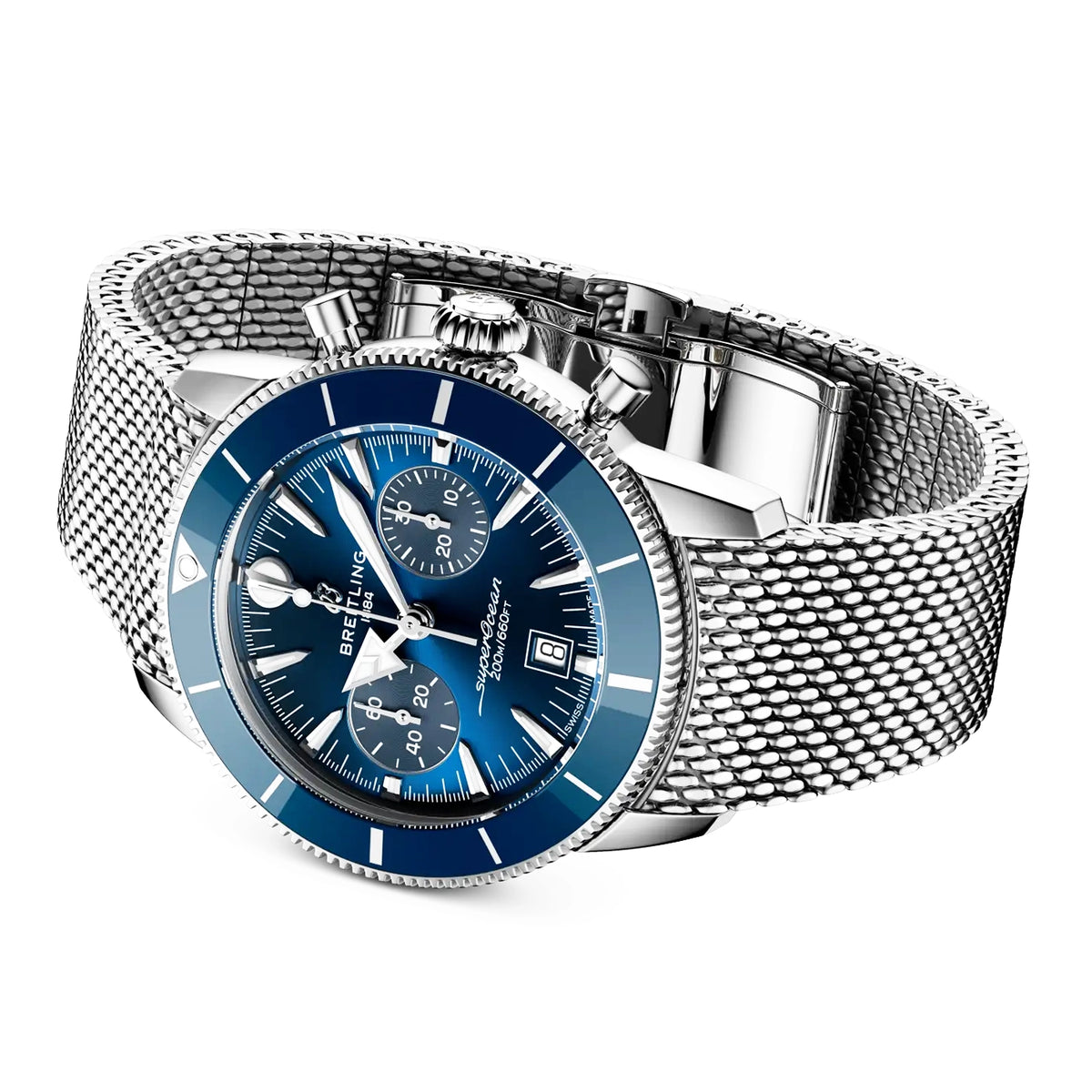 Breitling Superocean Heritage Chronograph 42mm Blue Dial Bracelet Watch - Berry's Jewellers