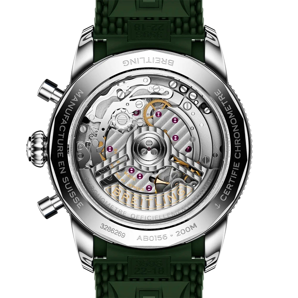 Breitling Superocean Heritage Chronograph 42mm Green Dial Strap Watch - Berry's Jewellers