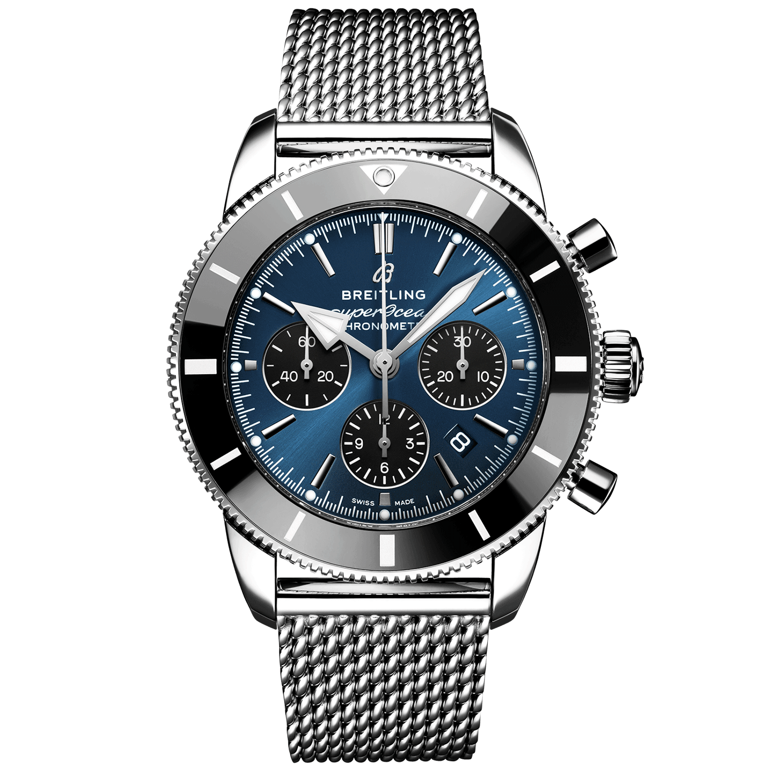 Superocean Heritage 44mm Blue/Black Dial Chronograph Bracelet Watch