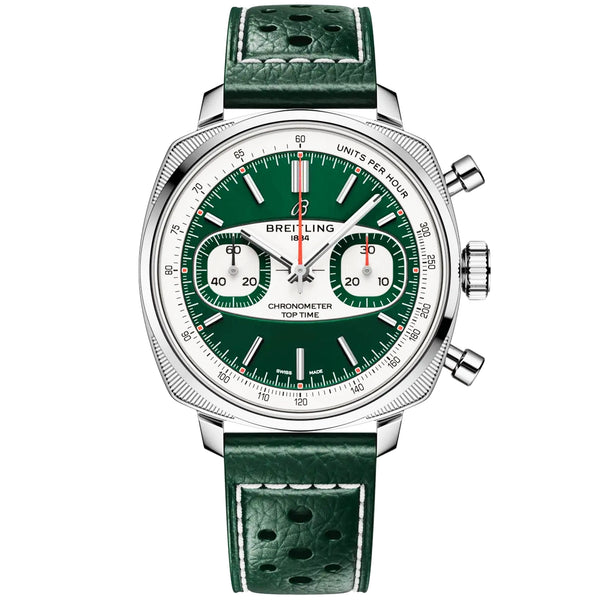 Breitling Top Time B01 Racing 38mm Green Dial Limited Edition Watch - Berry's Jewellers