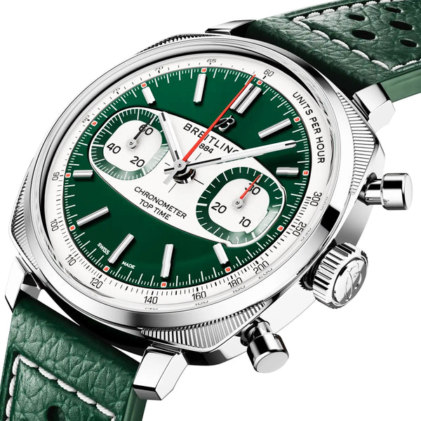 Breitling Top Time B01 Racing 38mm Green Dial Limited Edition Watch - Berry's Jewellers
