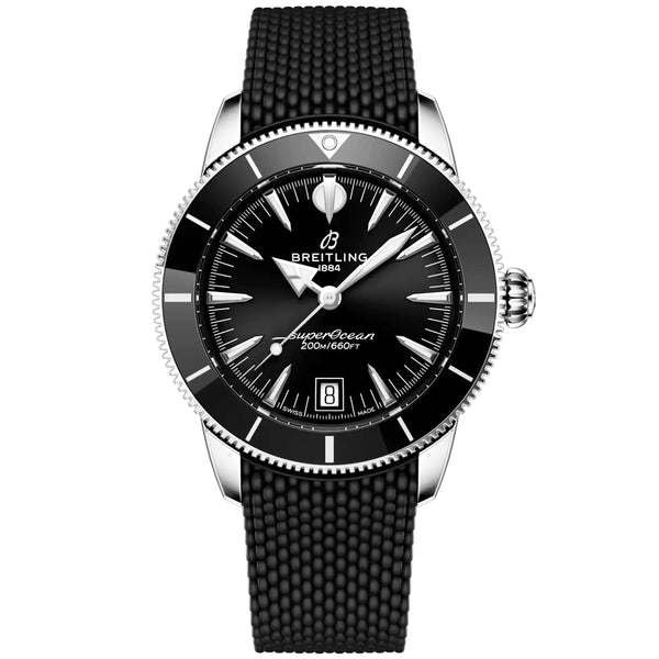 Breitling Superocean Heritage B31 40mm Black Dial Rubber Strap Watch - Berry's Jewellers
