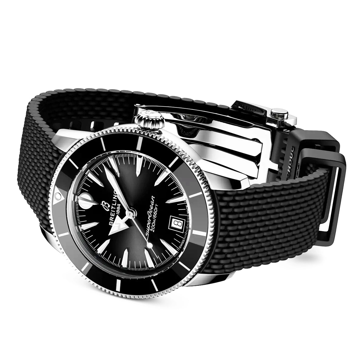 Breitling Superocean Heritage B31 40mm Black Dial Rubber Strap Watch - Berry's Jewellers
