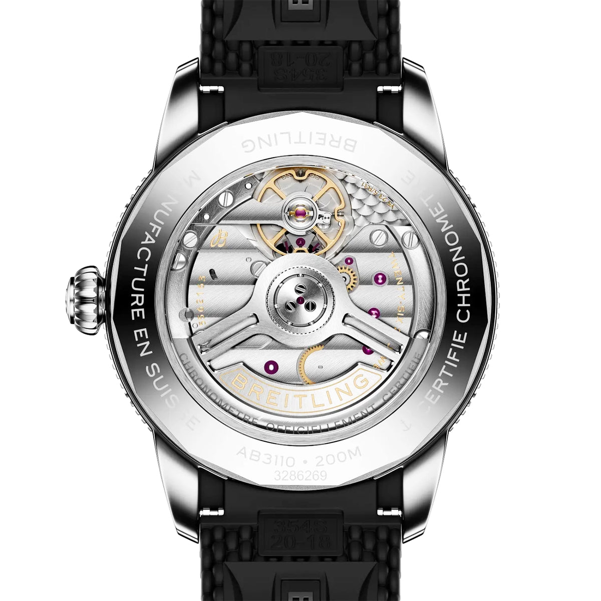 Breitling Superocean Heritage B31 40mm Black Dial Rubber Strap Watch - Berry's Jewellers
