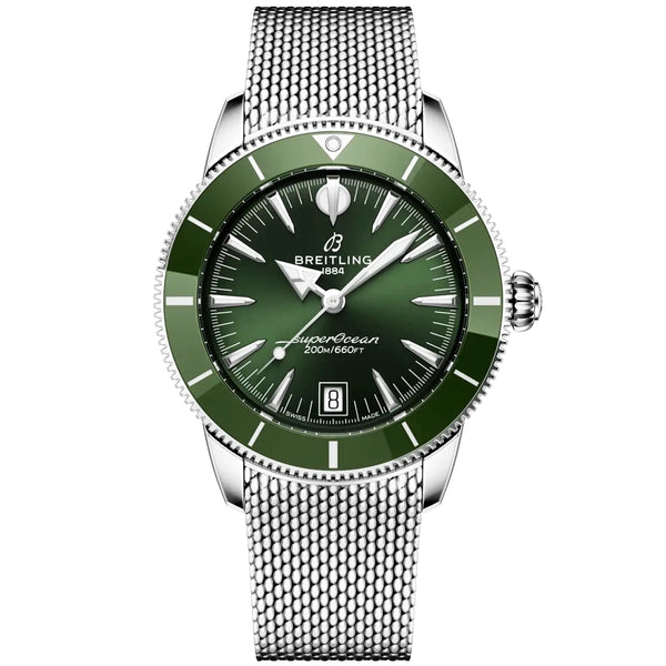 Breitling Superocean Heritage B31 40mm Green Dial Bracelet Watch - Berry's Jewellers