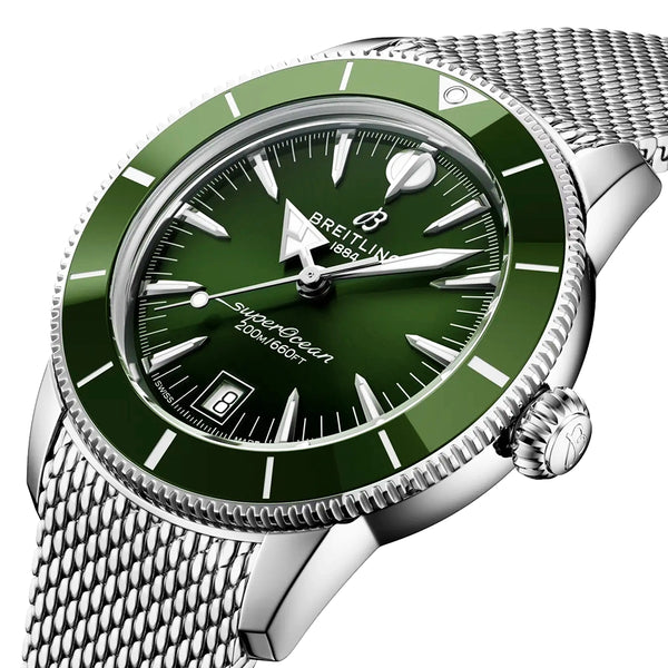 Breitling Superocean Heritage B31 40mm Green Dial Bracelet Watch - Berry's Jewellers