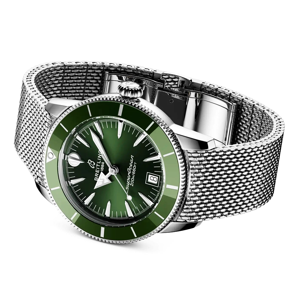 Breitling Superocean Heritage B31 40mm Green Dial Bracelet Watch - Berry's Jewellers