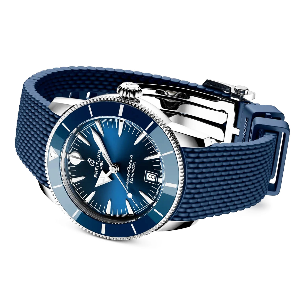 Breitling Superocean Heritage B31 42mm Blue Dial Rubber Strap Watch - Berry's Jewellers