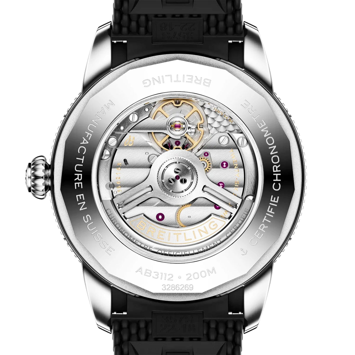 Breitling Superocean Heritage B31 42mm Black Dial Rubber Strap Watch - Berry's Jewellers