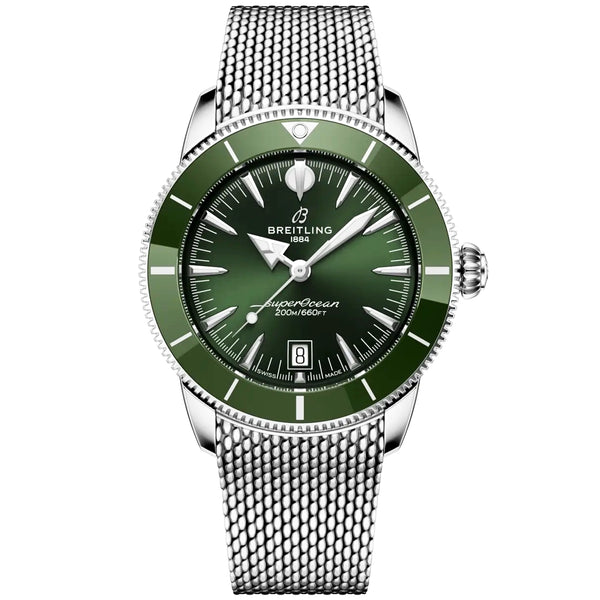Breitling Superocean Heritage B31 42mm Green Dial Bracelet Watch - Berry's Jewellers