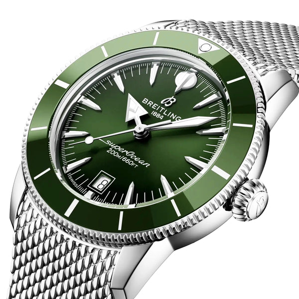Breitling Superocean Heritage B31 42mm Green Dial Bracelet Watch - Berry's Jewellers